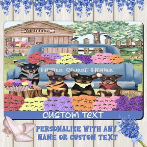 Australian Kelpie Dog Floor Mat Personalize Pet Door Mat Valentine Day NWT - Picture 1 of 49