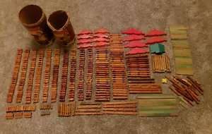 Vintage Lincoln Log Large Lot of 422 Pieces - 1969 Cannisters & Building Blocks - Picture 1 of 23