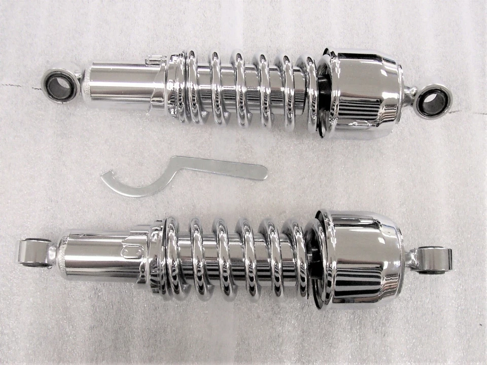 Amortiguadores bobber cortos cromados de alta resistencia Honda Shadow VT750S y VT750RS 11,5" Foto 1 de 1