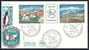B&D: 1971 French Southern & Antarctic Terr. Scott C25a on FDC (penguin cachet) - Picture 1 of 2