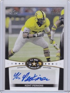 Kent Perkins 2013 Leaf US Army All-American Bowl Autograph 13/50