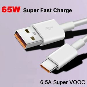 Genuine OPPO 65W SUPERVOOC Fast Cable Type-C USB For Reno Find x2 X3 Pro 5G