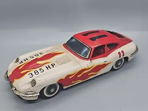 1950'S CRAGSTAN XK-E Jaguar #11 Speed Demon Tin Litho Friction Car 385 H.P. Runs - Picture 1 of 15