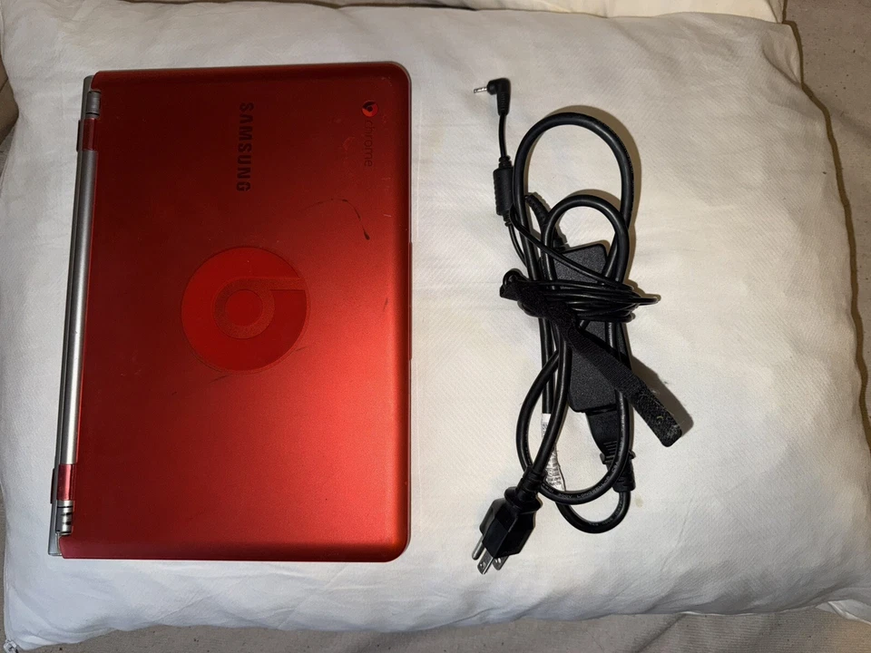 Samsung Chromebook Notebook 11.6” with Red Case Stand  (XE303C12 Model). - Image 1 of 4