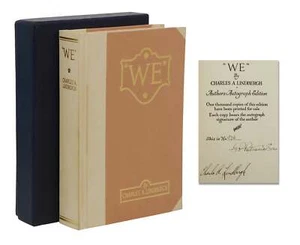 We ~ SIGNED by CHARLES LINDBERGH & G. P. PUTNAM ~ Authors Autograph Edition 1927 - Imagen 1 de 12