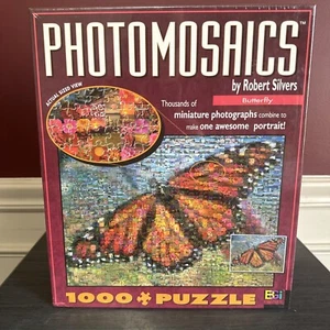 Nuevo sellado 1000 piezas rompecabezas mariposa monarca foto mosaicos por Robert Silver - Imagen 1 de 3