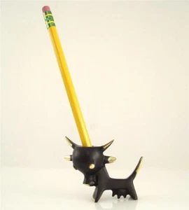 Walter BOSSE Vienna Cute COW - PEN HOLDER patinated Brass H48mm Bronze Austria - Picture 1 of 8