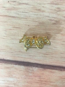 Vintage CZ Tie Brooch Pin, Gold tone, pendant - Picture 1 of 5
