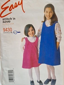 Jumper Dress 7 8 10 Stitch N Save McCalls 9430 Sewing Pattern Sleeveless Easy - Picture 1 of 6