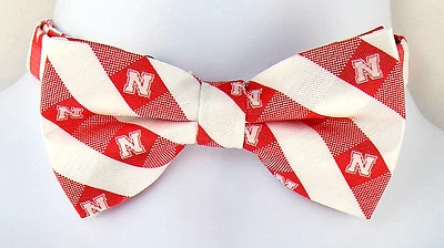 Галстук-бабочка мужской Nebraska Huskers регулируемый университетские чеки красный галстук-бабочка  - Изображение 1 из 2