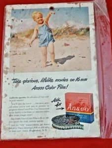 Vintage Rare Ansco Color Film Advertisement Paper Sign Binghamton Collectible - Picture 1 of 12