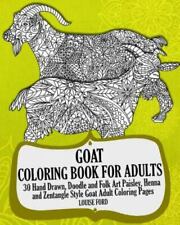 Goat Coloring Book for Adults : 30 Hand Drawn, Doodle and Folk Art Paisley, H.
