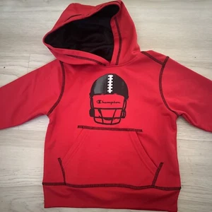 Champion Size 4 Red Hooded Sweatshirt Football - Picture 1 of 8