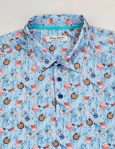 Tommy Bahama The Bahama Coast Island Zone XL Herren Blau Cocktail Polyester Polo - Bild 1 von 12