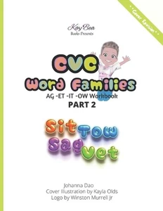 KB Books Presents CVC Word Families: -AG -ET -IT -OW Work Book Part 2 (black and - Picture 1 of 1