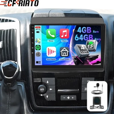 Autoradio Android 15 GPS Für Fiat Ducato/Peugeot Boxer/Citroen Jumper 4+64GB Kam - Bild 1 von 4
