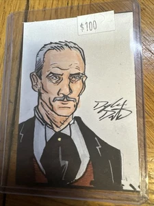 DC COMICS Alfred Artist Sketch Card Signed By Artist - Picture 1 of 4
