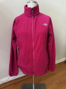 The North Face Hot Pink Girls Front Full Zip Fleece Jacket Size XL 18 - Picture 1 of 11