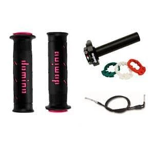 Yamaha FZR1000 Exup Domino XM2 Quick Action Throttle With Black / Pink Grips - Image 1 of 4
