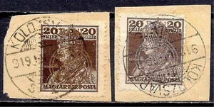 Romania 1919 Ungheria Occupazione Cluj Koloszvar 20 Filler Saggio Prova Oro - Foto 1 di 2
