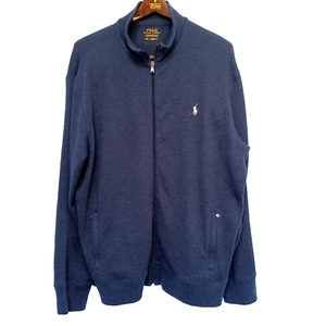Suéter Polo Ralph Lauren Para Hombre Talla 2XL Gris Manga Larga Blanco Poni Cremallera Completa - Imagen 1 de 10
