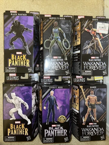 MARVEL LEGENDS BLACK PANTHER WAKANDA FOREVER BUILD-A-FIGURE ATTUMA Set Lot Baf Cover
