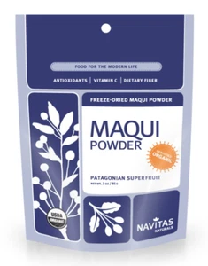 Navitas Organics Maqui Powder 3 oz Bag 17 servings EXP 09/25 Organic FreezeDried - Picture 1 of 1