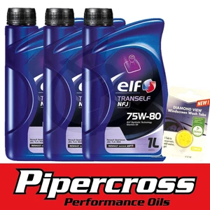 Elf Tranself NFJ 75W-80 Renault Synthetic Gear Oil 3L + FREE SCREEN WASH TAB - Picture 1 of 1