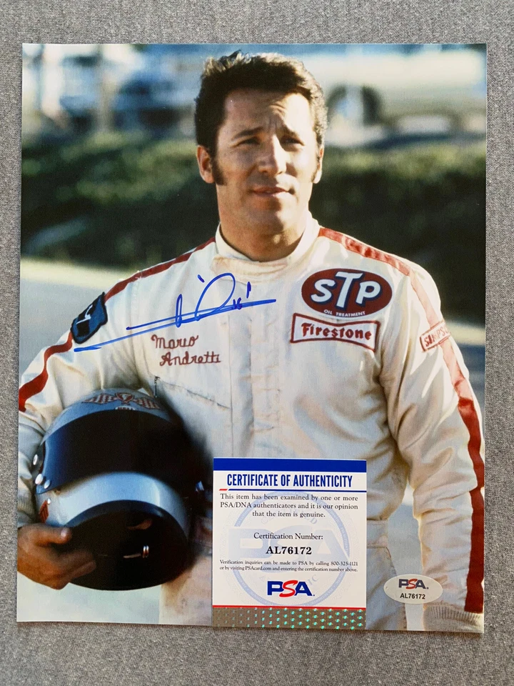 INDY CAR GREAT- MARIO ANDRETTI AUTOGRAPH 8x10 PORTRAIT PHOTO PSA/DNA AL76172 - Image 1 of 1