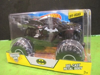 Brand new in plastic 1/24 scale Hot Wheels Monster Jam BATMOBILE Batman Truck - Image 1 of 4