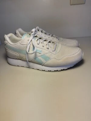 Reebok Classic Harman Run Double Shoes Women's Size 8.5 Cream Crystal Blue EUC - Изображение 1 из 4