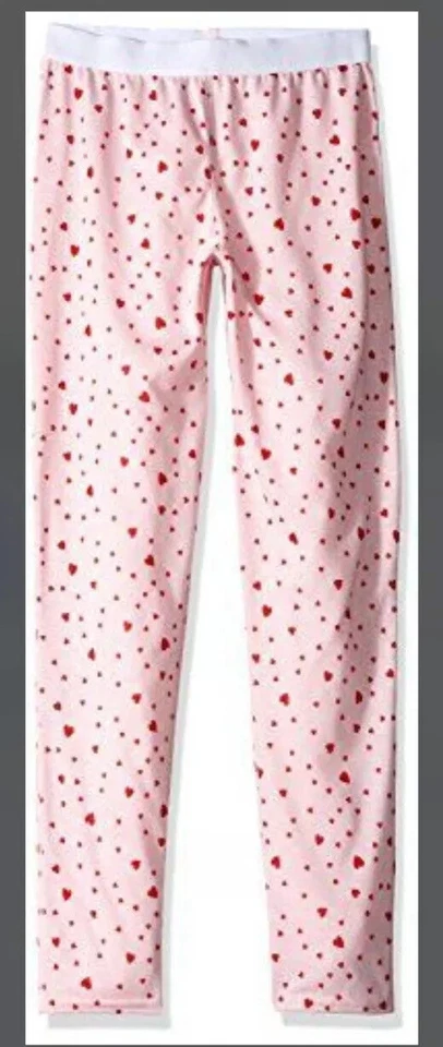 NEW Hot Chillys Youth Pepper Skins Base Layer Bottom Pink Hearts - Size Large LG - Image 1 of 2