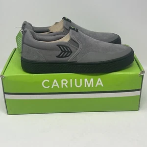 Cariuma Pro Skate Shoes Womens 8 Mens 6.5 Gray Suede Canvas Slip On Sneakers - Picture 1 of 14