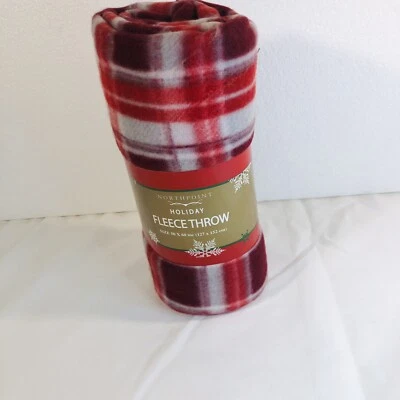 Holiday  Soft & Cozy Throw Christmas / Valentines Red  White Blanket 50”x60” - Image 1 of 4