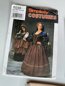 Renaissance Costumes Wench Lady Plus FF Size 18 20 22 24 Simplicity 8249 Uncut - Picture 1 of 13