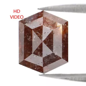 2,66 ct natürlicher loser Diamant Sechseckform 9,40 mm braune Farbe Diamant LQ2186 - Bild 1 von 8