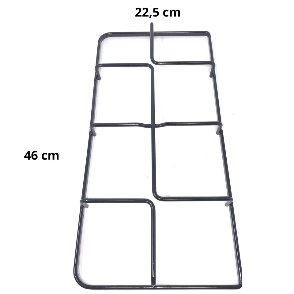 Smeg white westinghouse griglia cucina smaltata nera 2 fuochi 46 x 22,5 cm