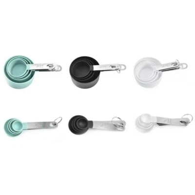 Easy to Use Stainless Steel Measuring Cups Spoons Set for Baking Cooking (4pcs) - Image 1 of 4