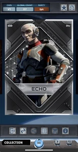 Topps Star Wars Card Trader 2025 W2 Year In Review Chrome Black Epic Echo - Bild 1 von 2