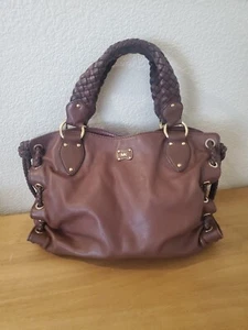 Michael Kors Handtasche Leder Umhängetasche MK braun Wildleder geflochten Beuteltasche gebraucht schön - Bild 1 von 11