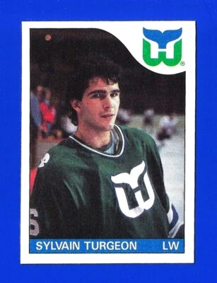 1985-86 Topps HOCKEY #43 SYLVAIN TURGEON NRMINT+ HARTFORD WHALERS (SB1) - Image 1 of 2