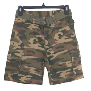 Ring of Fire Boys Camo cargo shorts with belt -NWT Size 8 MSRP$34 - Picture 1 of 11