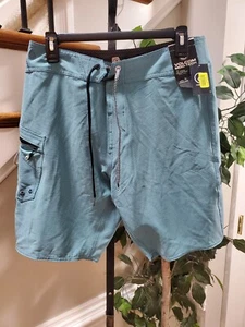 Volcom Men's Blue Polyester Elastic Waist Lido Heather Mod Boardshort Size 30 - Picture 1 of 15
