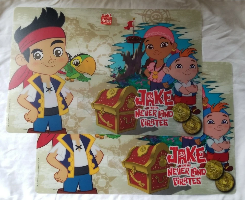 Juego de 6 tapetes de plástico para decoración de mesa Jake and the Neverland Pirates DISNEY Foto 1 de 2