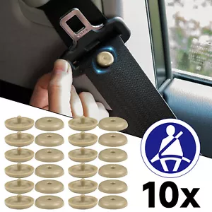 10x Car Seat Belt Stopper Spacing Limit Buckle Clips Retainer Stop Button USA - Picture 1 of 5