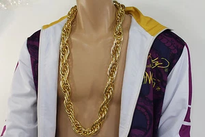 New Men Chunky Metal Thick Chain Links Heavy Long Fashion Necklace Gold Hip Hop - Picture 1 of 69