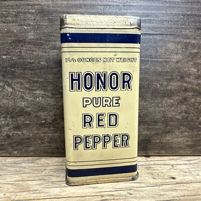 Vintage Honor Spice Tin - Red Pepper -   Honor Mills Brown Branch Duluth Minn - Image 1 of 4