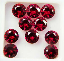 10 Piece Lot Natural CERTIFIED Round Pink Ruby  Loose Gemstone