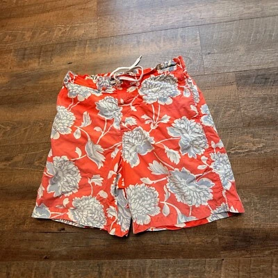 Bañador Polo Deportivo Para Hombre Talla Med Naranja Gris Floral Malla Forrado Pantalones Cortos Foto 1 de 4