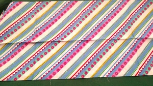 Fabric Concord Diagonal Stripes Pink Lime White Blue 18"x22" Fat Quarter $2.25 - Picture 1 of 2